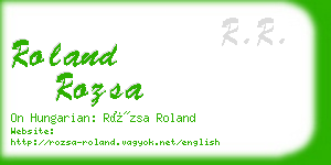 roland rozsa business card